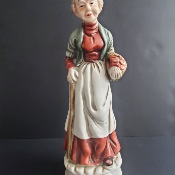 Cute Farmer & His Wife Figurines Handpainted Ceramic Countrycore Southwestern - Picture 9 of 11